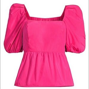 Lilly Pulitzer  Tiana Square Neck Puff-Sleeve Top